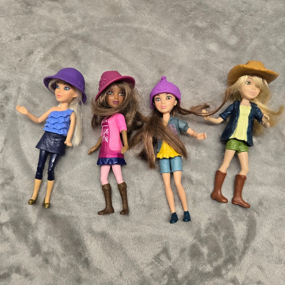 Spin Master La Dee Da‎ 6 Inch Mini Dolls Lot of 4 Rowena Sloane Dee Tylie Hat